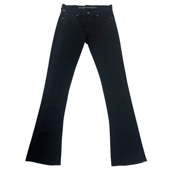 Citizens of Humanity by Jerome Dahan Straight Leg Jeans Long Med Rise Black 27 - Picture 1 of 9